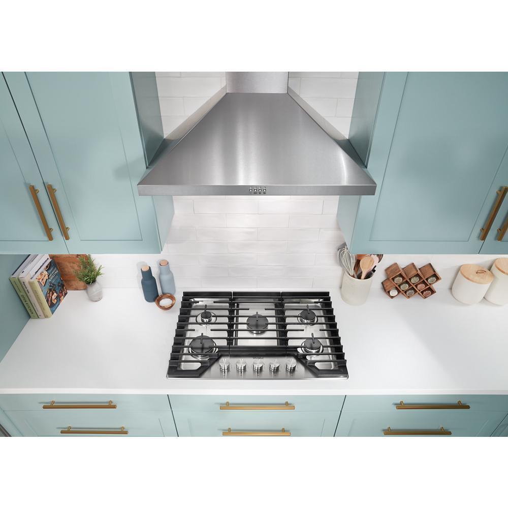 Whirlpool WCGK7030PS 30-inch Gas Cooktop with 5 Burners and EZ-2-Lift™ Hinged Cast-Iron Grates