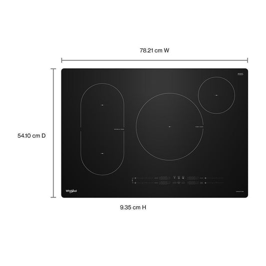 Whirlpool WCIT7030SB 30" Intelligent Induction Cooktop with Temp Cook™ Technology