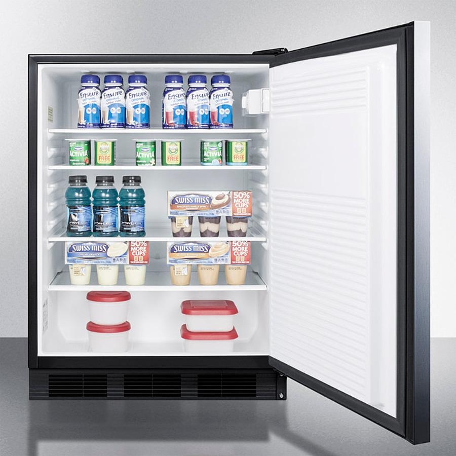 Summit FF7LBLKBISSHHADA 24" Wide Built-in All-refrigerator, ADA Compliant
