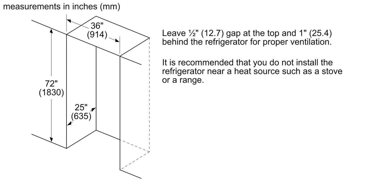 Bosch B36CT81ENS 800 Series, French Door Bottom freezer, multi door, 36'', Brushed steel (with anti-fingerprint), Total No Frost