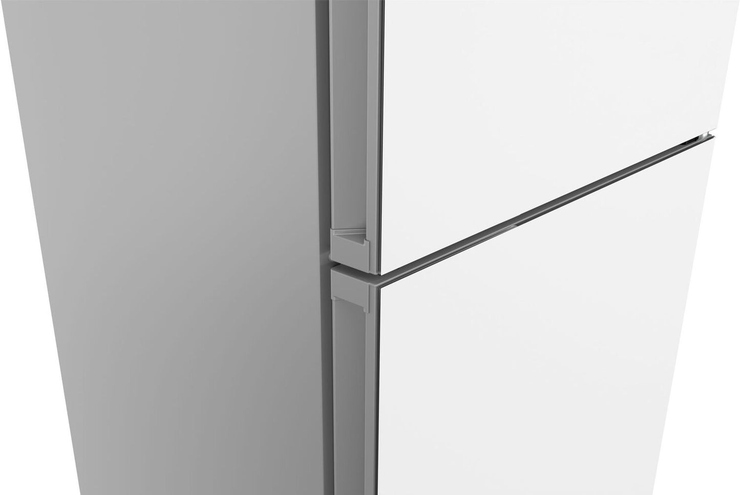 Bosch B24CB80ESW 800 Series, free-standing fridge-freezer with freezer at bottom, glass door, 24'', White, Total No Frost