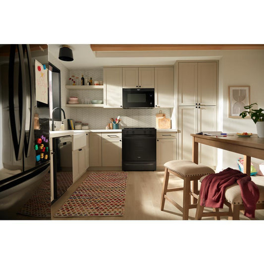 Whirlpool WSGS4530TB 30-inch Gas Smart Range with Air Cooking Technology and Steam Clean
