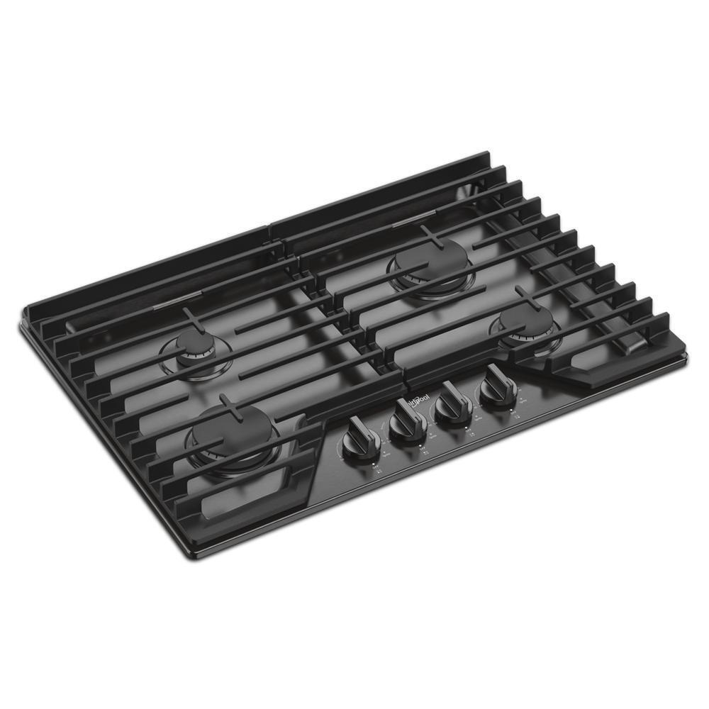 Whirlpool WCGK5030PV 30-inch Gas Cooktop with EZ-2-Lift™ Hinged Cast-Iron Grates