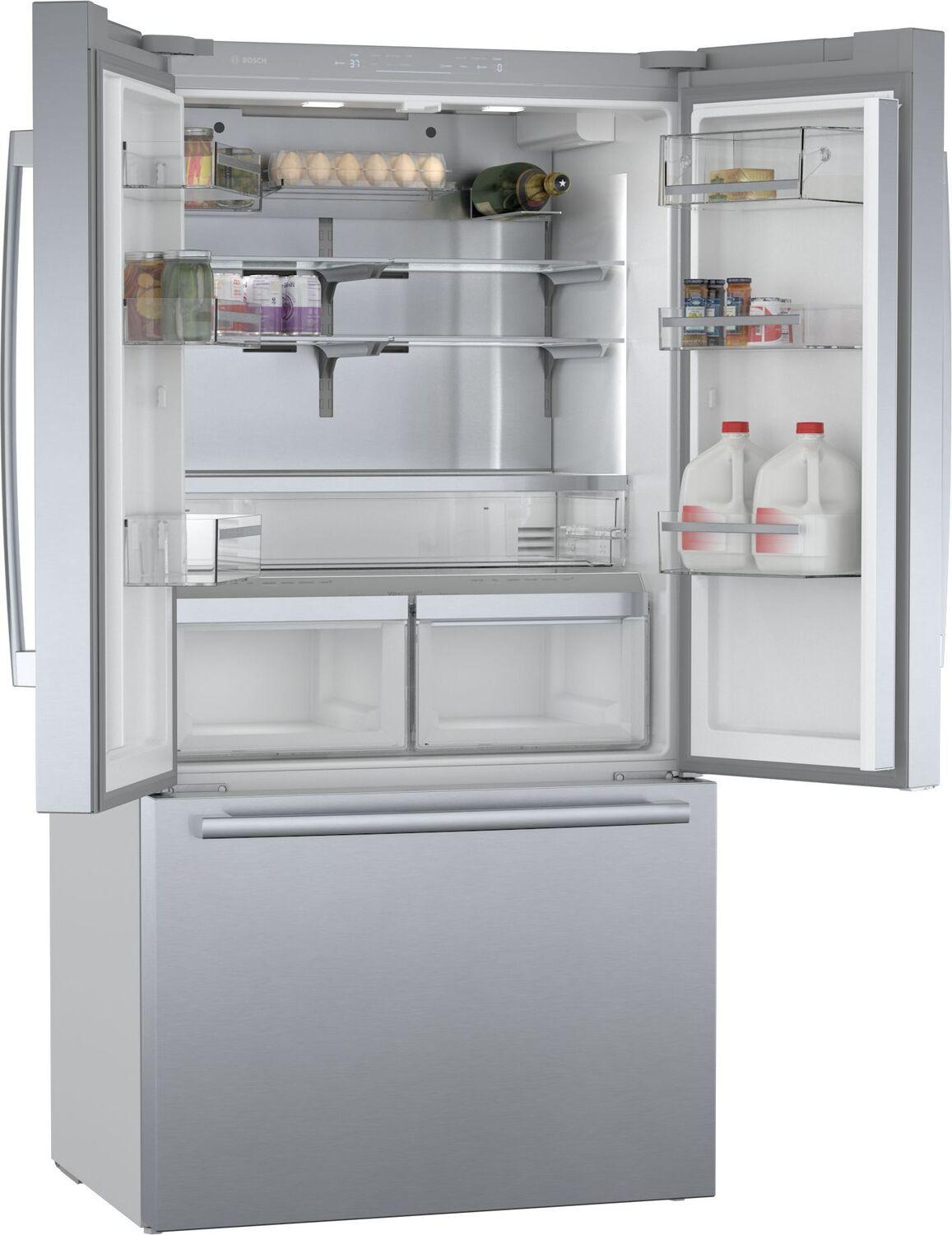 Bosch B36CT80SNS 800 Series, French Door Bottom freezer, multi door, 36'', Brushed steel (with anti-fingerprint)