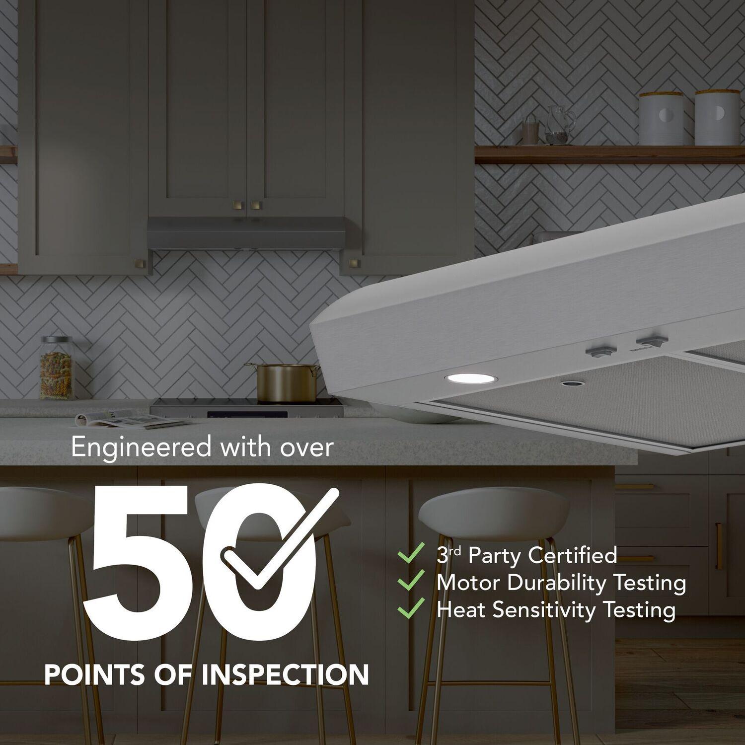 Broan MTR1363SS Mantra 36-Inch 350 MAX Blower CFM 1.5 Sones Stainless Steel Range Hood
