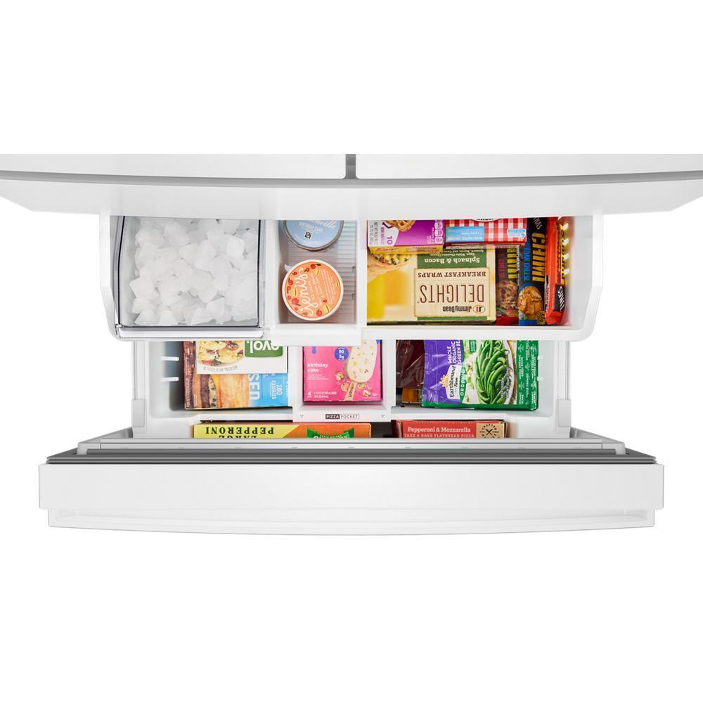 Whirlpool WRMF3336SW 30 Cu. Ft. Family-Sized Capacity French door refrigerator with Flexible Tempearture Drawer