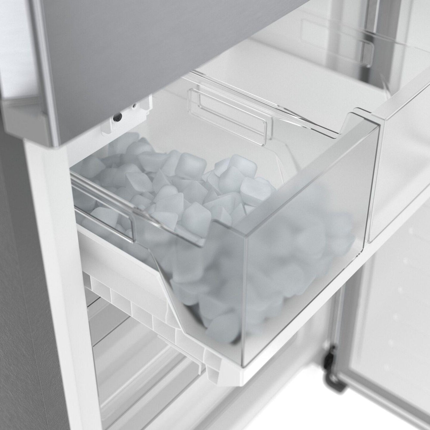 Bosch B24CB80ESS 800 Series, free-standing fridge-freezer with freezer at bottom, 24'', Brushed steel (with anti-fingerprint), Total No Frost