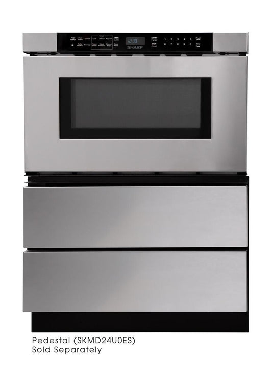 Sharp SMD2440JS 24 in. 1.2 cu. ft. Built-In Stainless Steel Microwave Drawer Oven