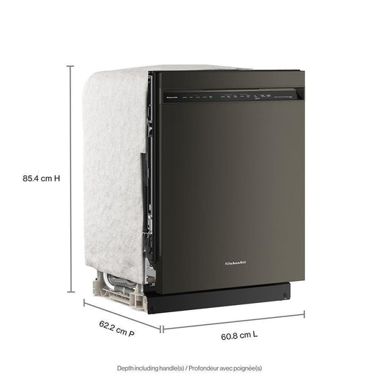 Kitchenaid KDFS424SBE 360(degree) Max Jets™ Third Rack Dishwasher with ProDry™ System, 44 dBA