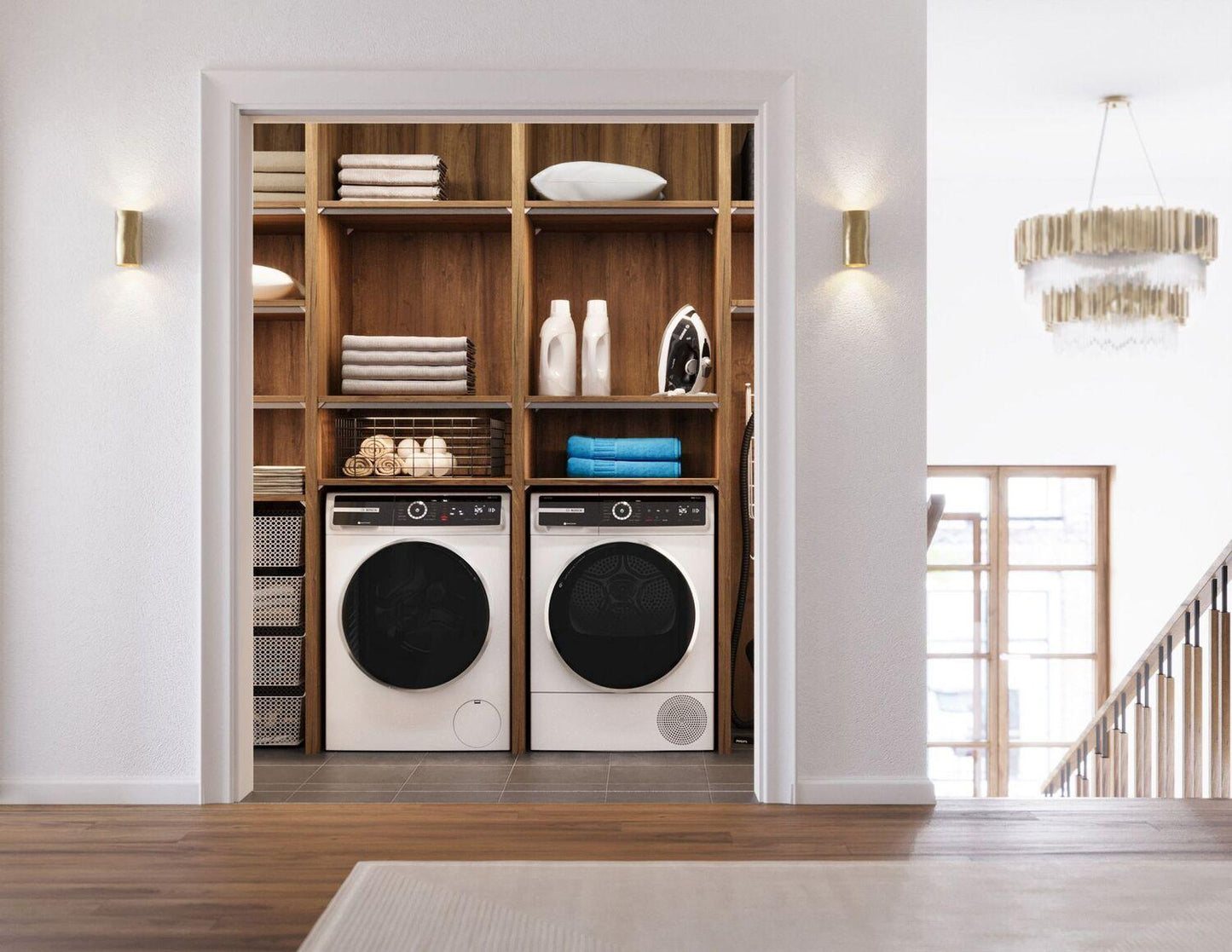 Bosch WGB24600UC 500 Series, washing machine, frontloader fullsize, 1600 rpm, White
