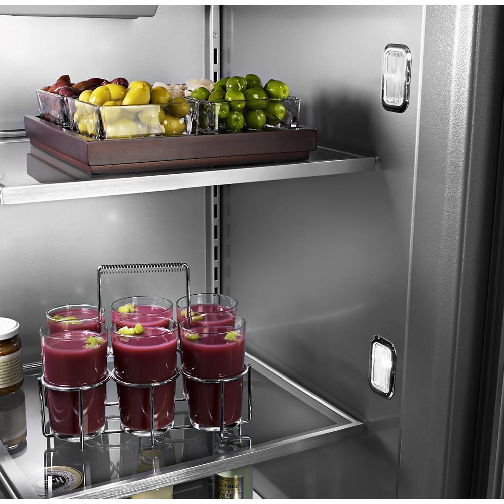 Kitchenaid KBFN506ESS 20.8 Cu. Ft. 36" Width Built In Stainless Steel French Door Refrigerator with Platinum Interior Design