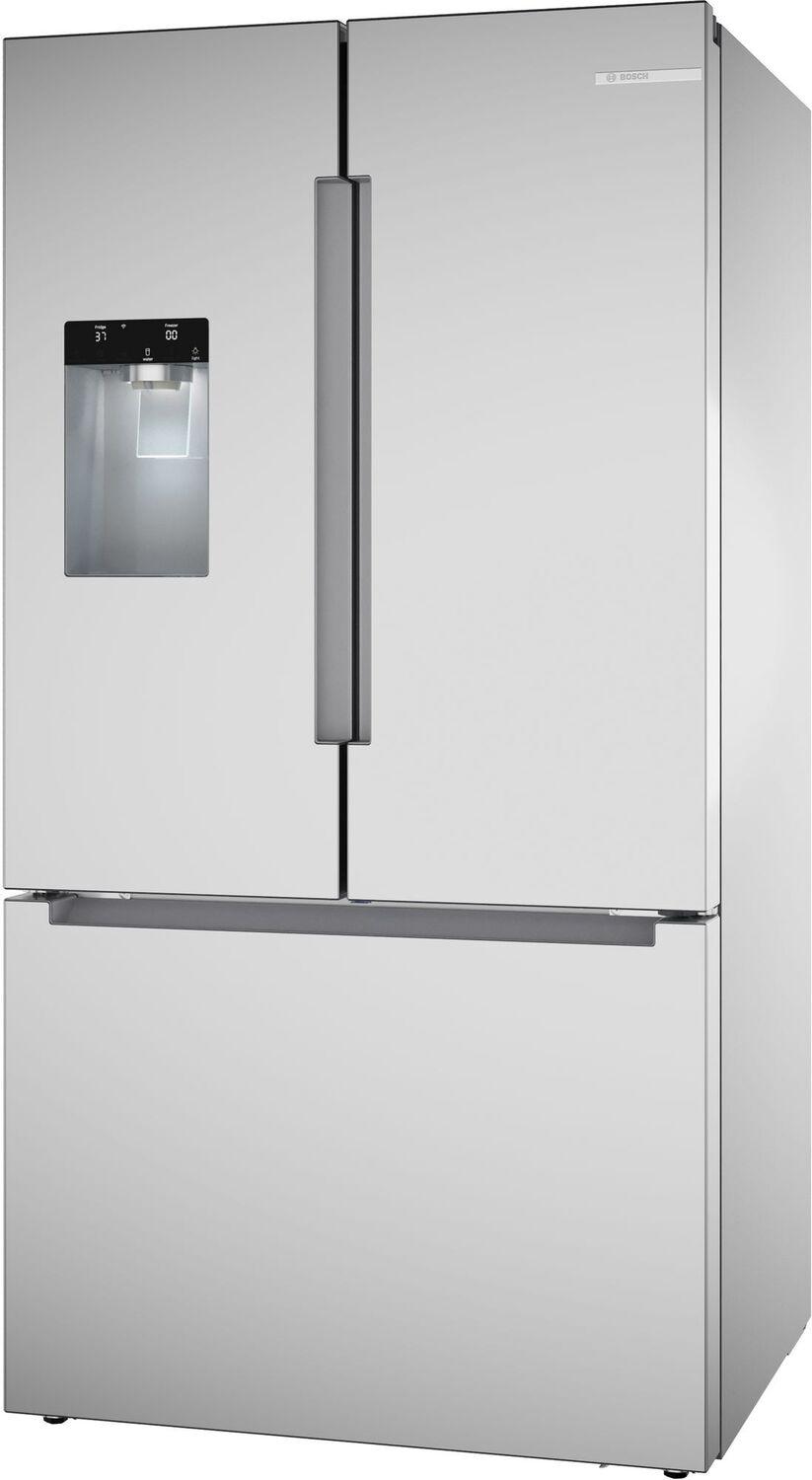 Bosch B36FD10ENS 100 Series, French Door Bottom freezer, multi door, 36'', Brushed steel (with anti-fingerprint), Total No Frost