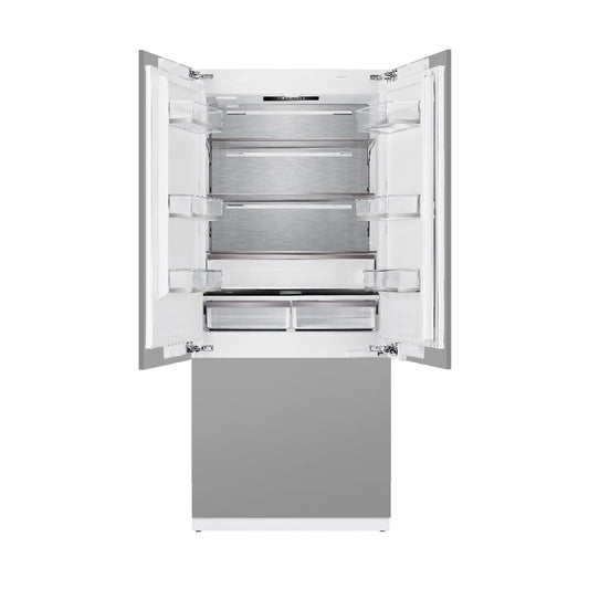 Elica ER36FRB191PR ER36FRB19IPR 36" French Door Built-In Bottom Mount, Panel Ready Refrigeration