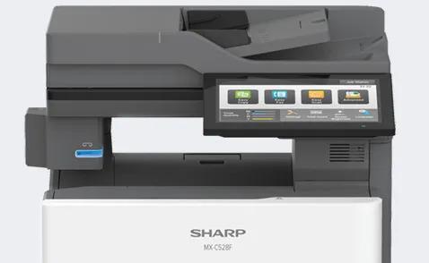 Sharp MXC528F MX-C528F Color Networked Multifunction Printer Prints up to 52 pages per minute Maximum paper capacity of 2,850 sheets Exceptional Image Quality with 1200 x 1200 dpi print resolution