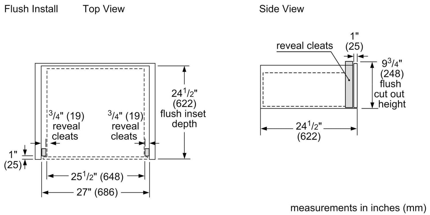 Bosch HWD5751UC 500 Series, 27", Warming Drawer