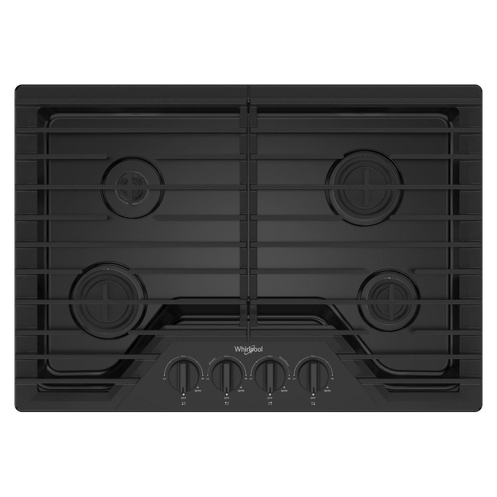 Whirlpool WCGK3030PB 30-inch Gas Cooktop with SpeedHeat™ Burners