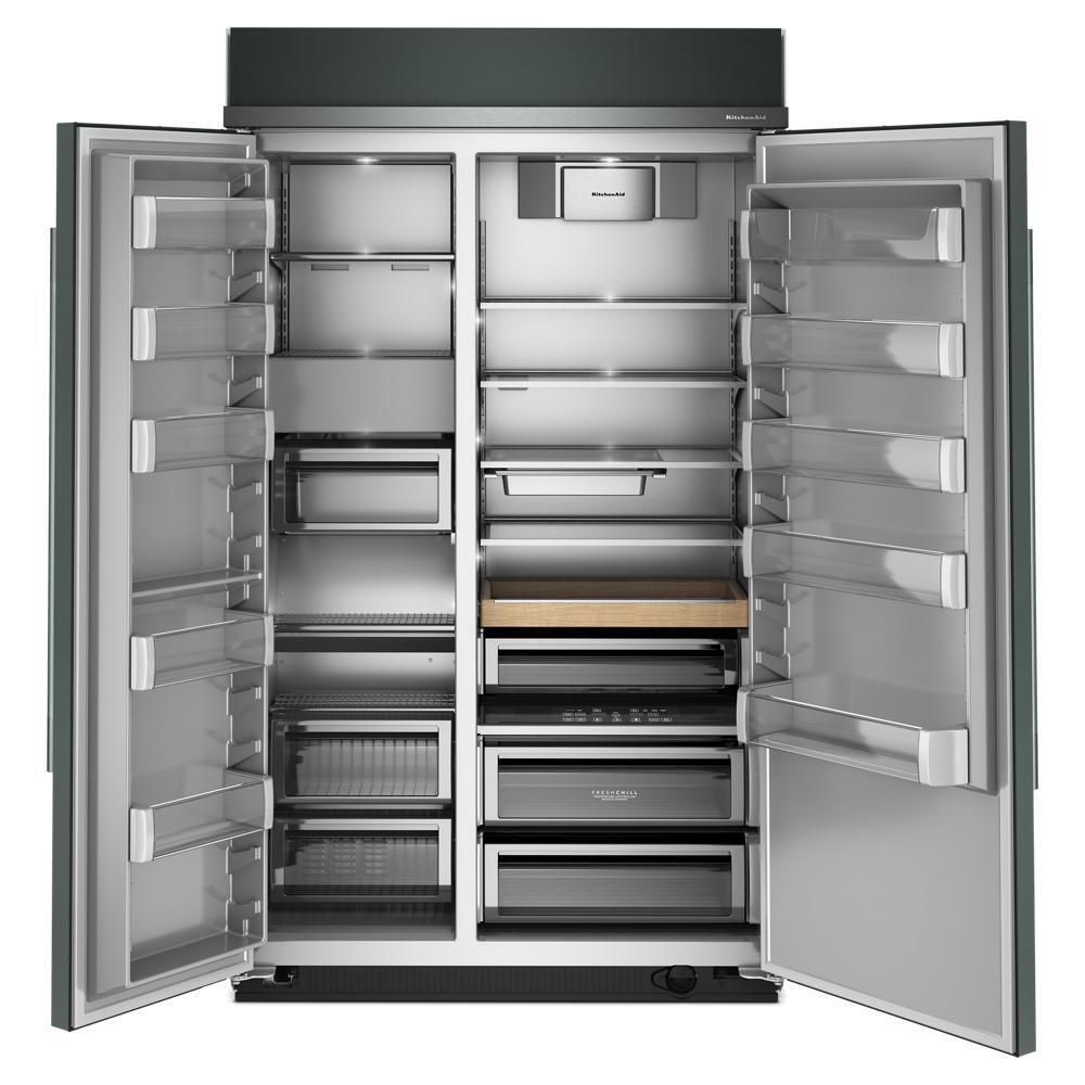 Kitchenaid KBSN748SJP 30 Cu. Ft. 48" Built-In Side-by-Side Refrigerator with Platinum Interior