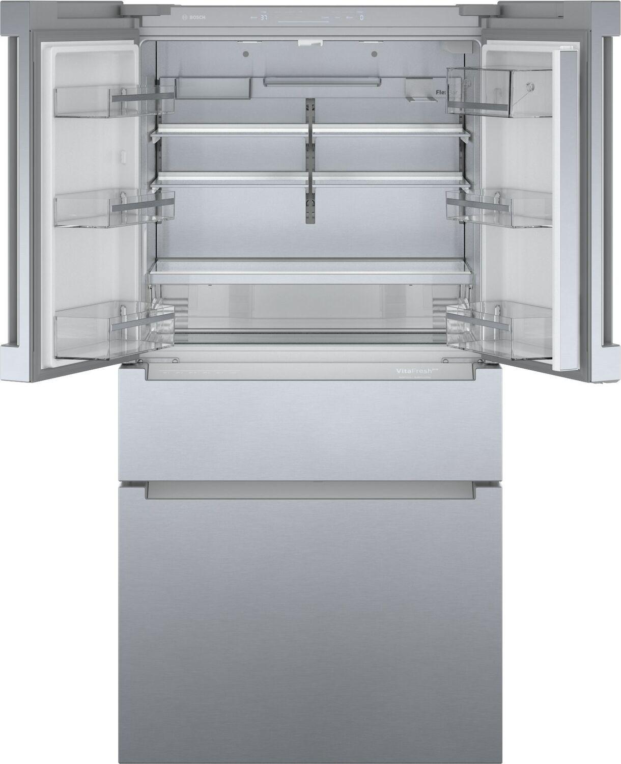 Bosch B36CL80ENS 800 Series, French Door Bottom freezer, multi door, 36'', Brushed steel (with anti-fingerprint)