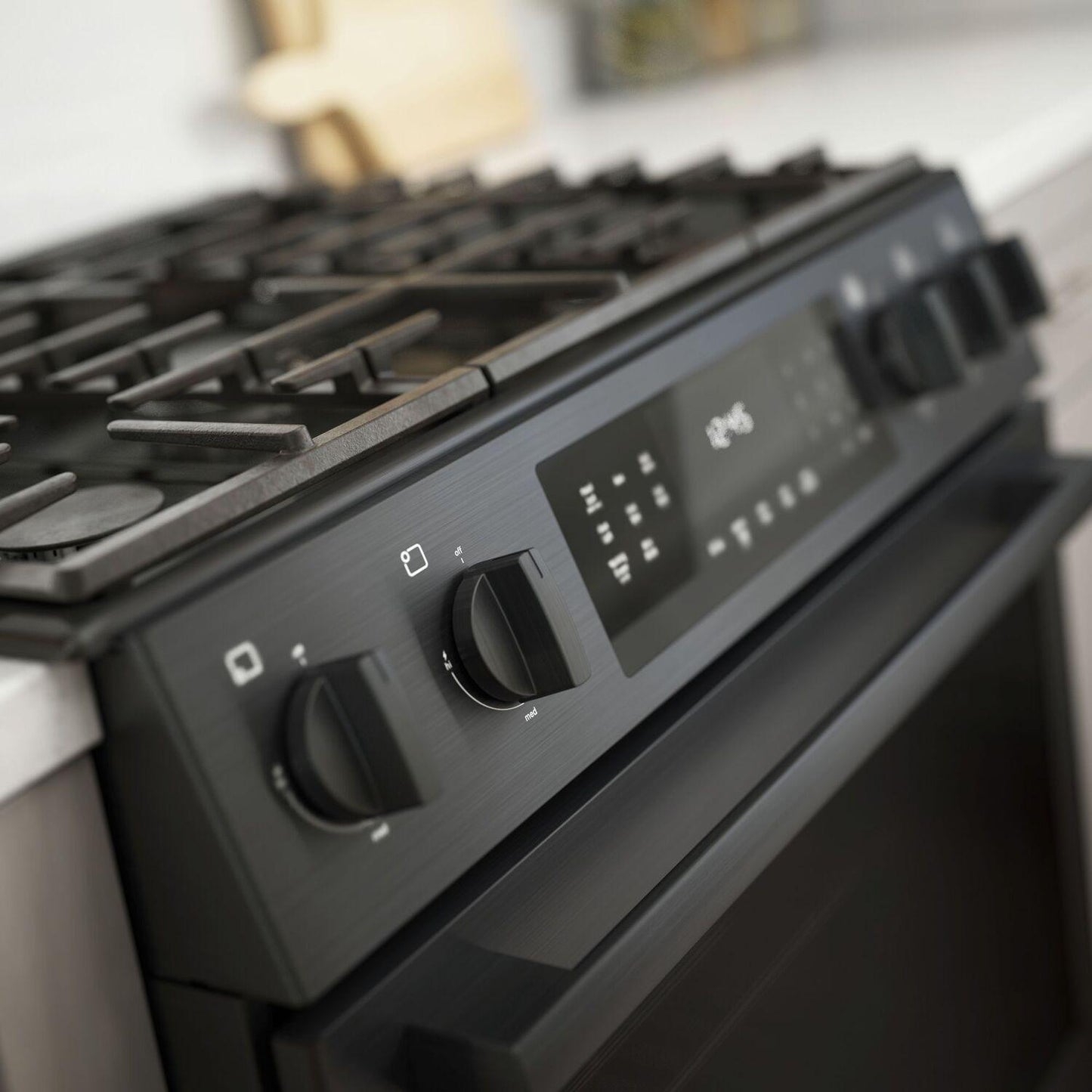 Bosch HGI8046UC 800 Series, Gas slide-in range, 30'', Black stainless steel