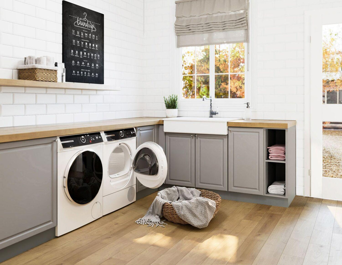 Bosch WGB24600UC 500 Series, washing machine, frontloader fullsize, 1600 rpm, White