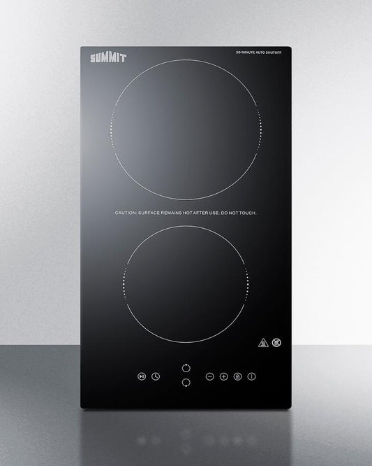 Summit CRH2BT30230 12" Wide 230v 2-burner Radiant Cooktop With Safety Shutoff