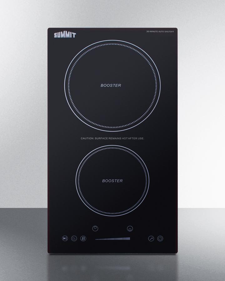 Summit SINCH230V2B 12" Wide 208-240v 2-zone Induction Cooktop With Safety Shutoff
