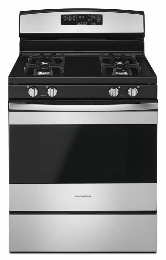 30-inch Gas Range with Self-Clean Option - Stainless Steel