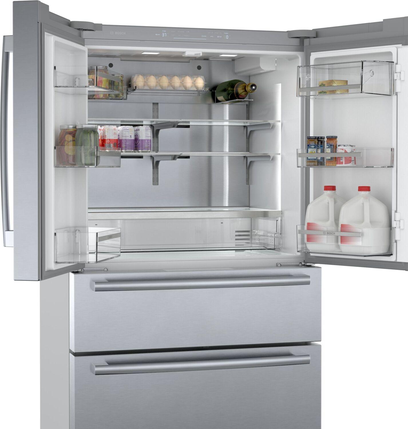 Bosch B36CL80SNS 800 Series, French Door Bottom freezer, multi door, 36'', Brushed steel (with anti-fingerprint)