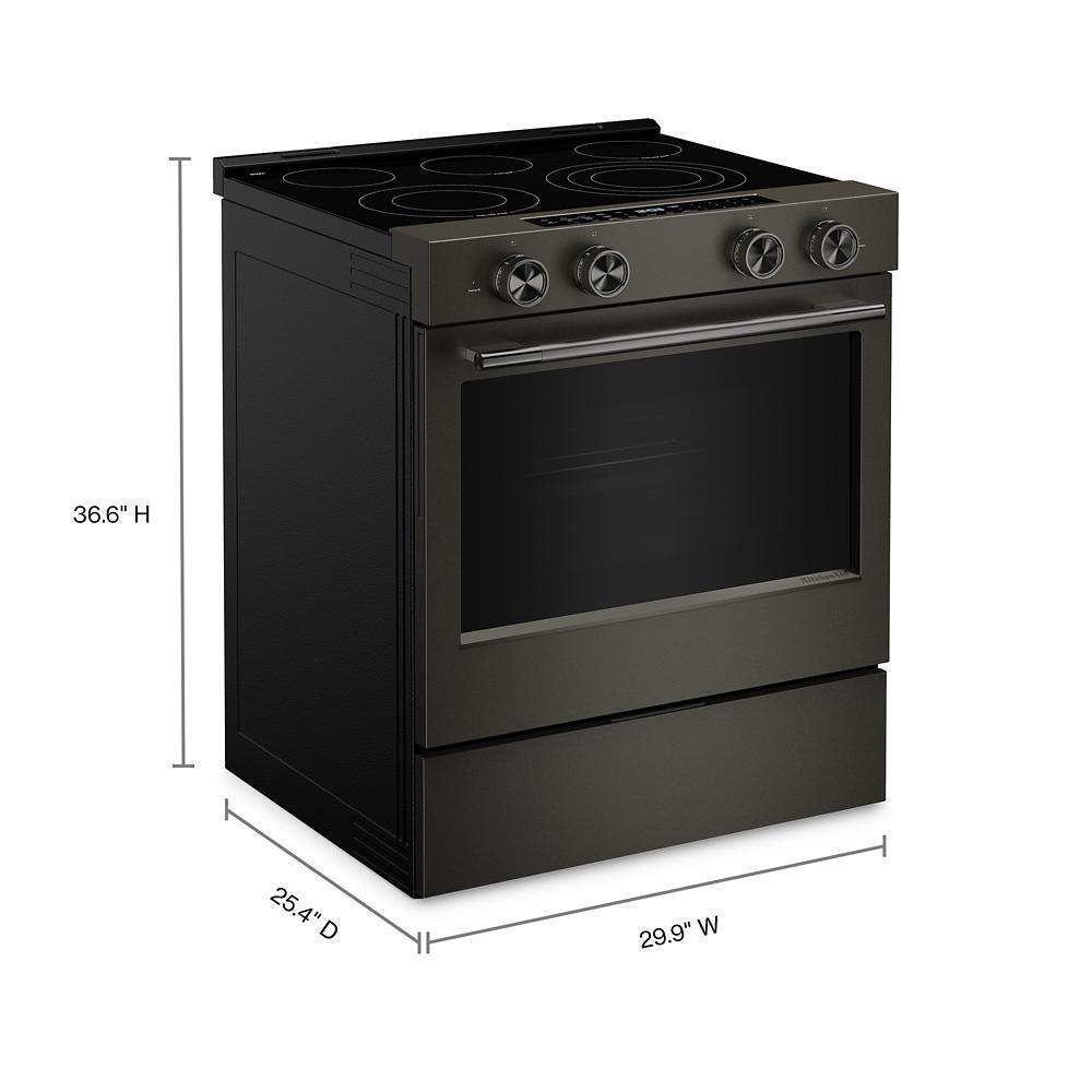 Kitchenaid KSES530SBE 5.3 Cu. Ft. Smart Slide-in Electric Range with Two Even-Heat™ Hyper Elements and Convection Cooking Modes