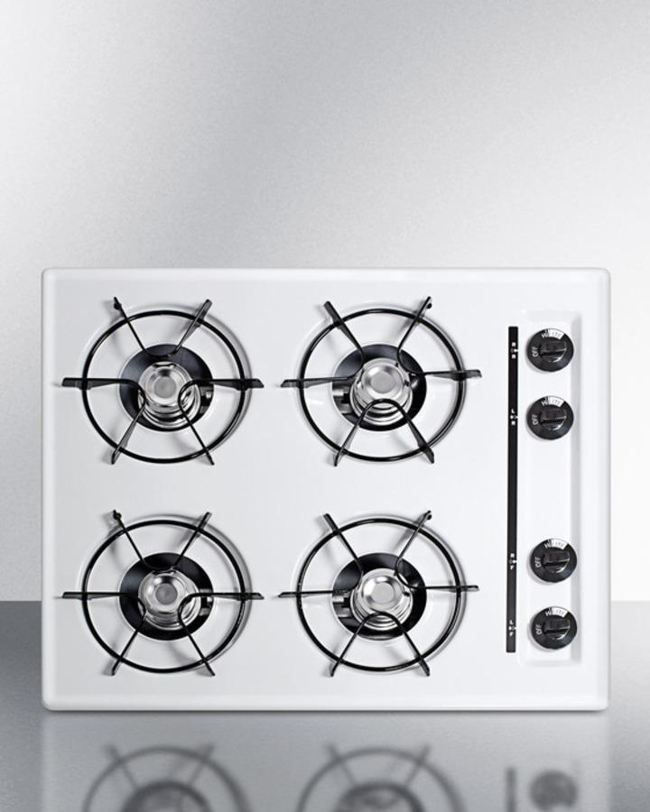 Summit WNL03P 24" Wide 4-burner Gas Cooktop