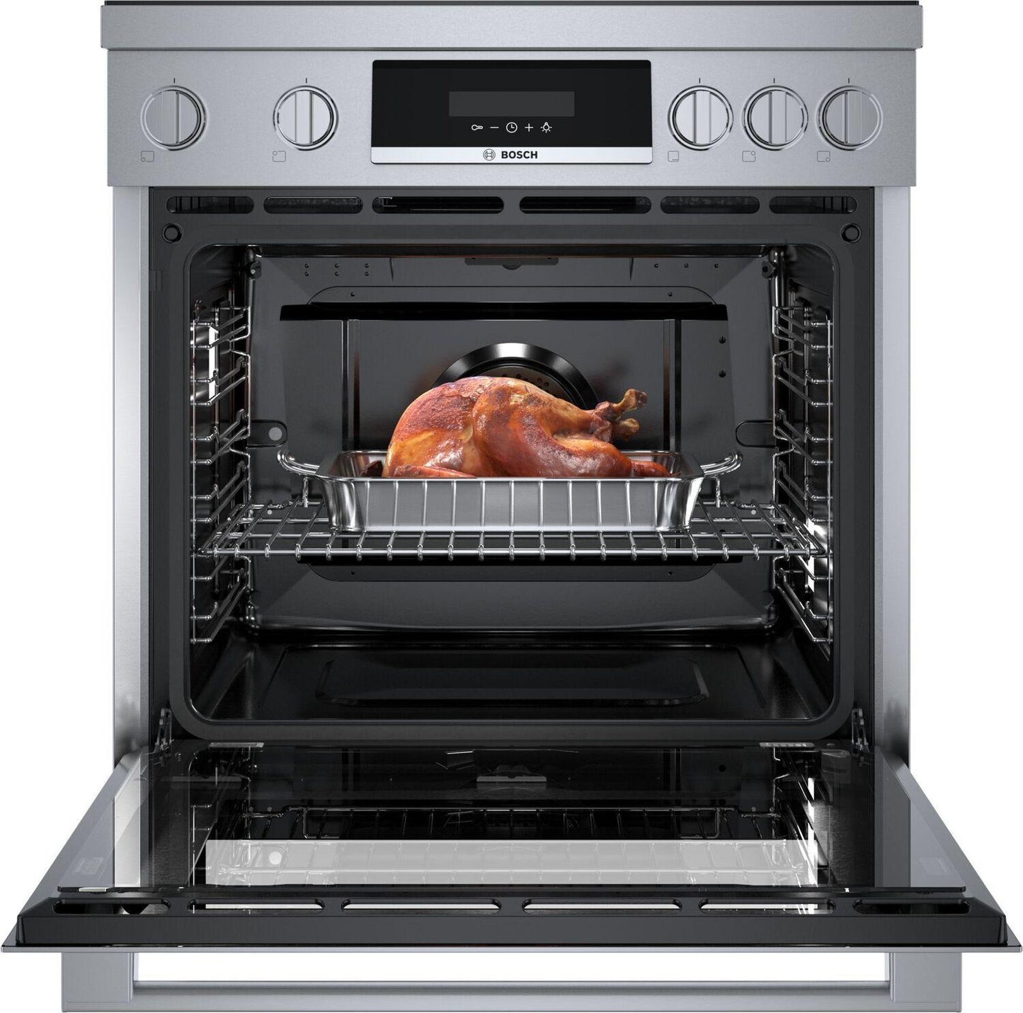 Bosch HIS8055U 800 Series, Induction freestanding range cooker, Stainless steel