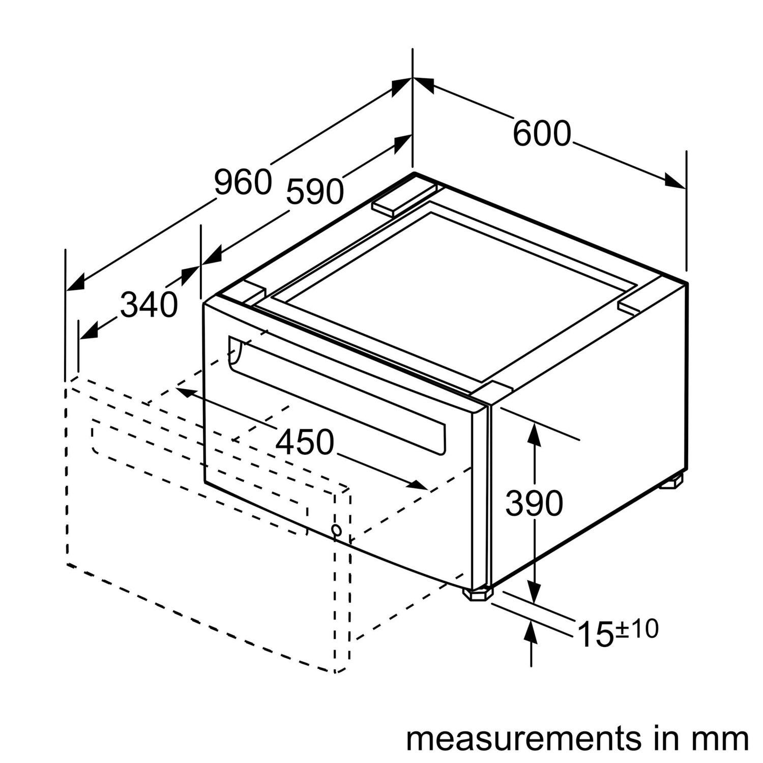 Bosch Dryer platform with pull-out WTZPW2XD 17008591