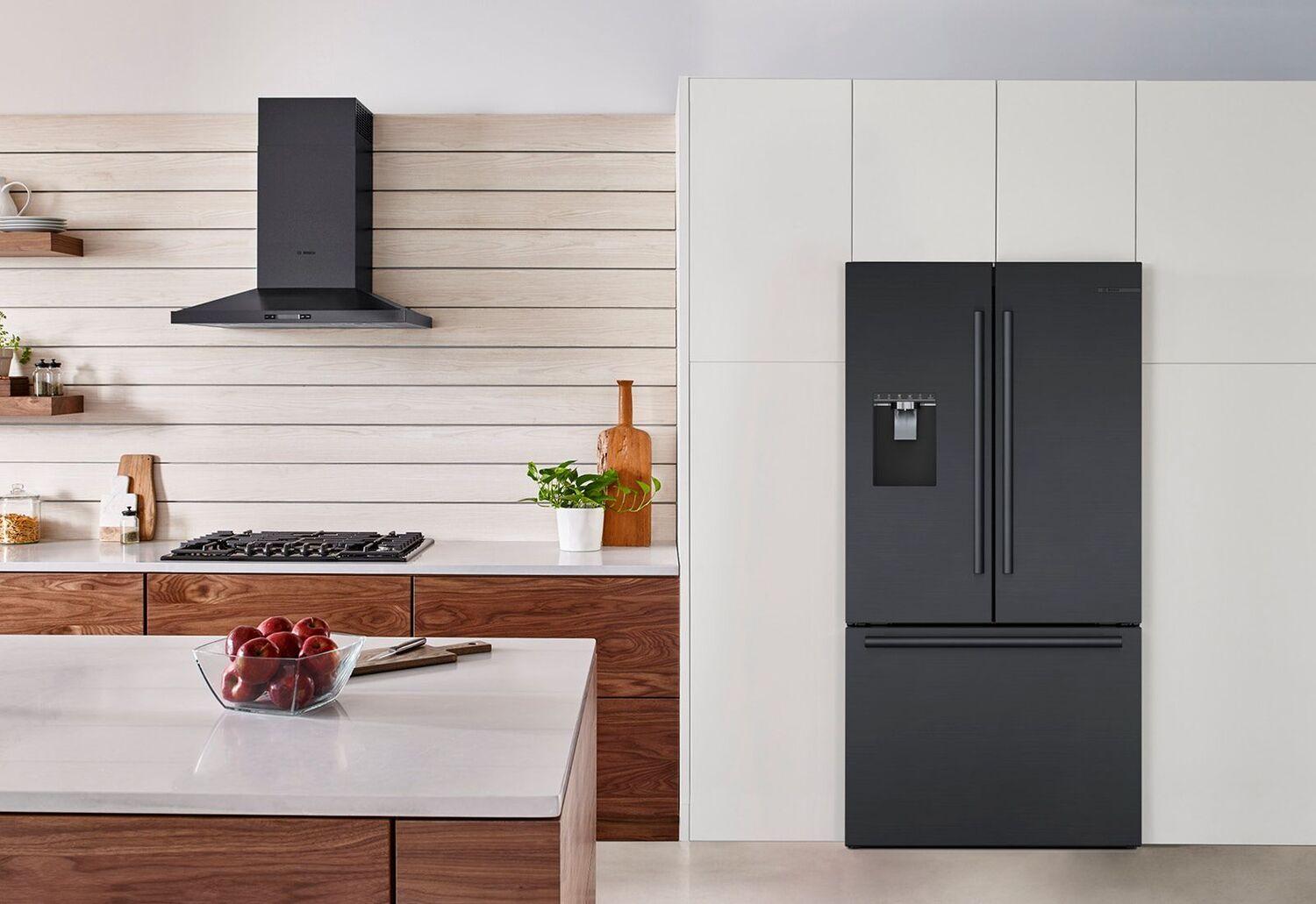 Bosch B36CD50SNB 500 Series French Door Bottom Mount Refrigerator 36" Black Stainless Steel, Total No Frost