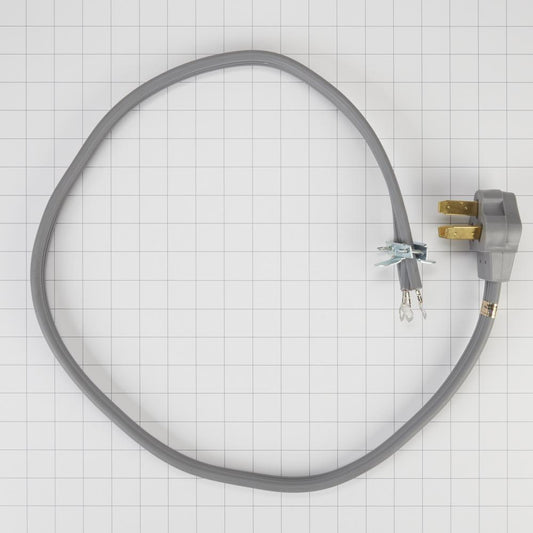 Whirlpool PT220 4' Electric Range Power Cord 3 Wire 40 Amp Right Angle Plug