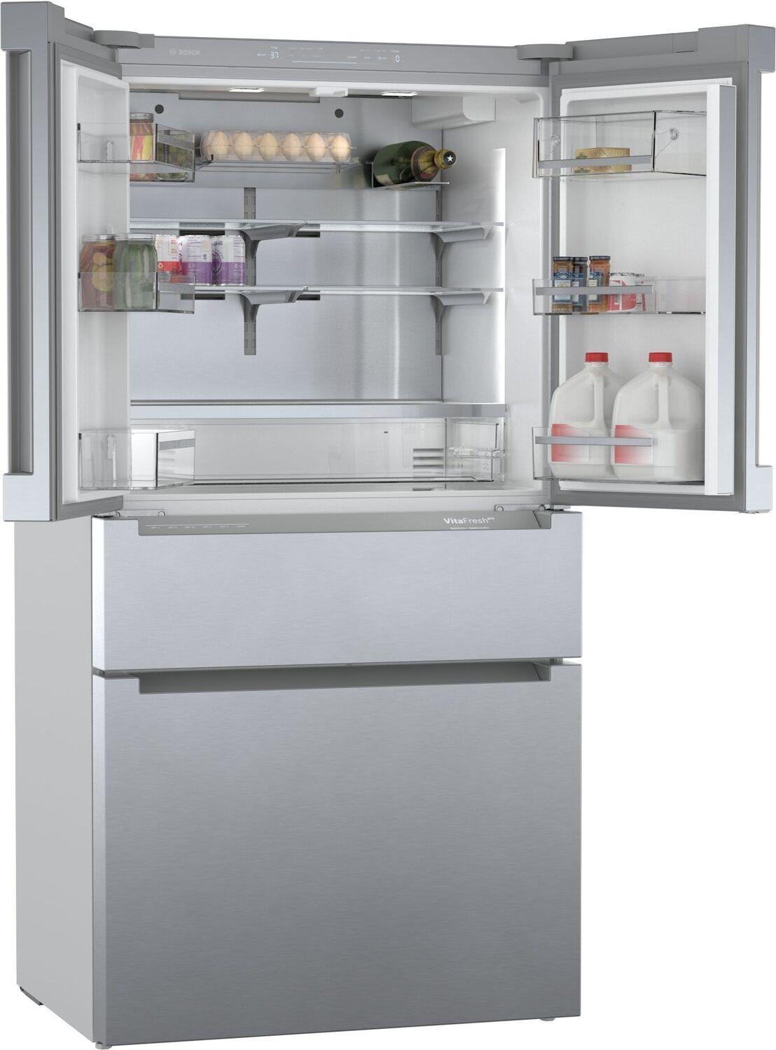 Bosch B36CL80ENS 800 Series, French Door Bottom freezer, multi door, 36'', Brushed steel (with anti-fingerprint)