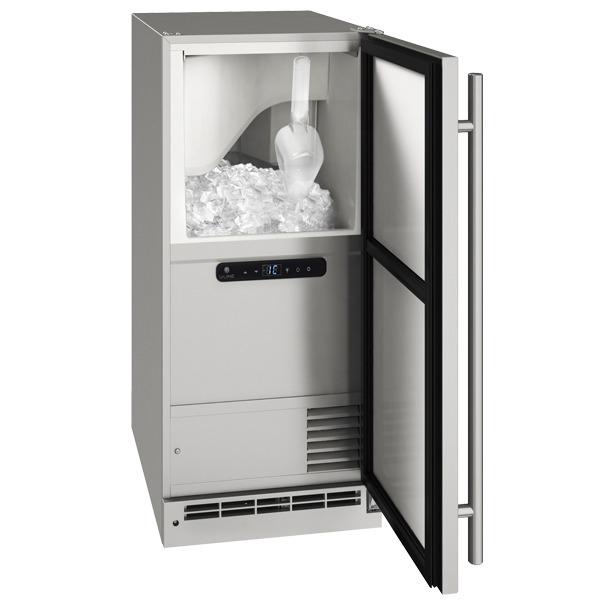 U-Line Ocl115 / Ocp115 15" Clear Ice Machine With Stainless Solid Finish, No (115 V/60 Hz Volts /60 Hz Hz)
