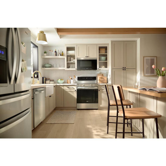 Whirlpool WFES7530RZ 30-inch Electric Smart Range with Air Cooking Technology, No Preheat Air Fry, High Speed Preheat Oven, WipeClean™ Coating, and Steam/Self Clean