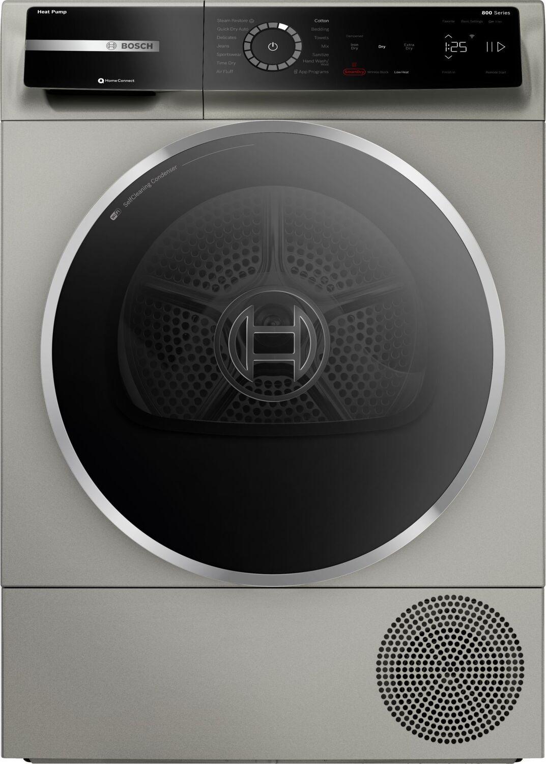 Bosch WQB245AXUC 800 Series, heat pump dryer, Silver inox