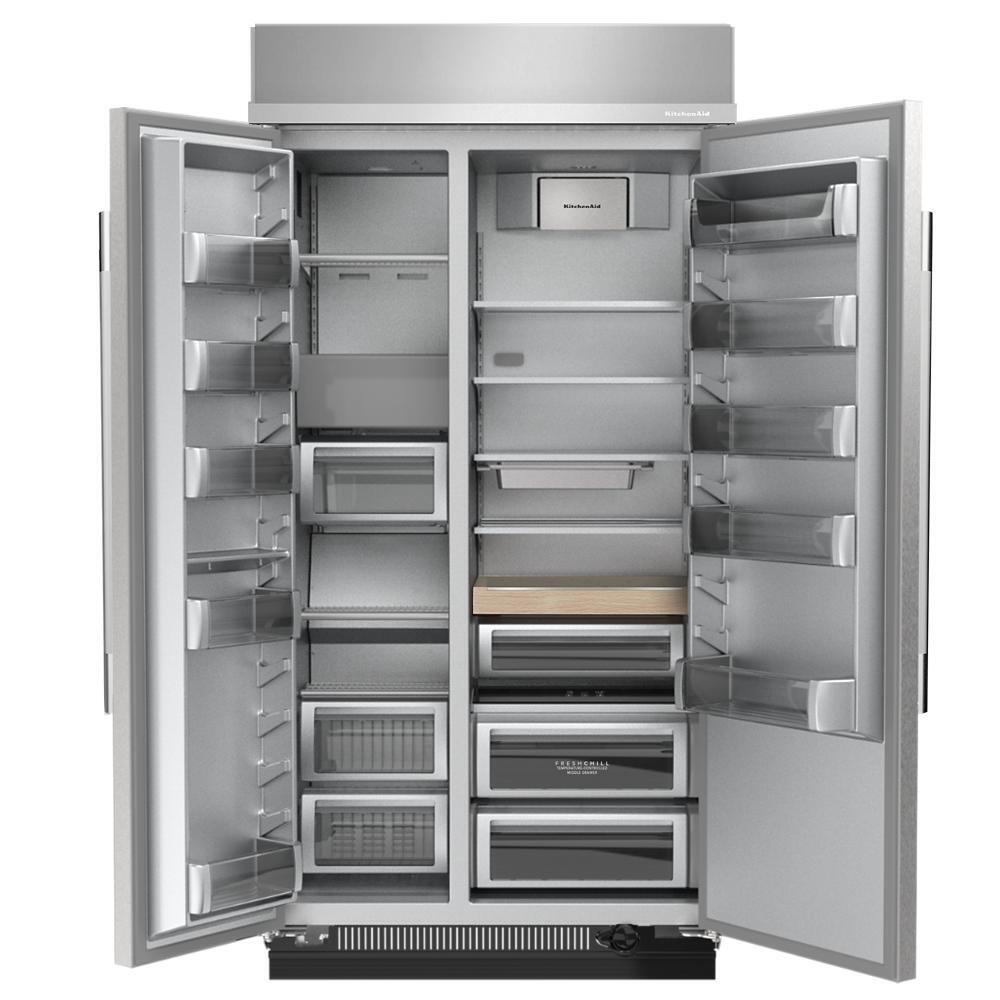 Kitchenaid KBSN748SPS 48" Built-In Side-by-Side Refrigerator with Platinum Interior