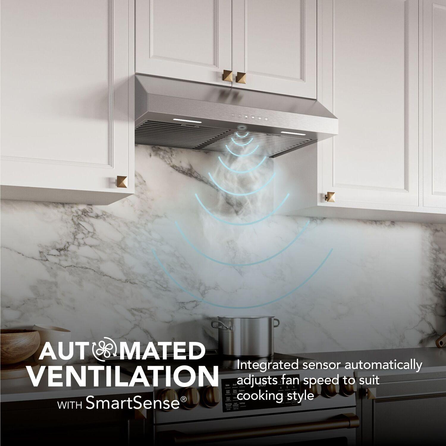 Broan GLA3364SS Glacier 36-Inch 490 MAX Blower CFM 1.0 Sones Stainless Range Hood