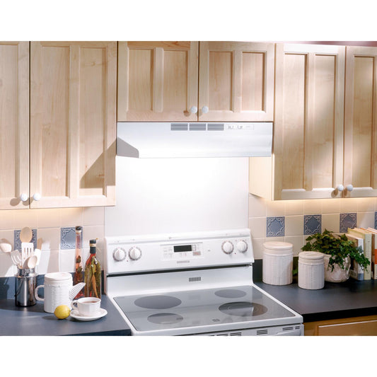 BUEZ121WW BroanĀ® 21-Inch Ductless Under-Cabinet Range Hood w/ Easy Install System, White