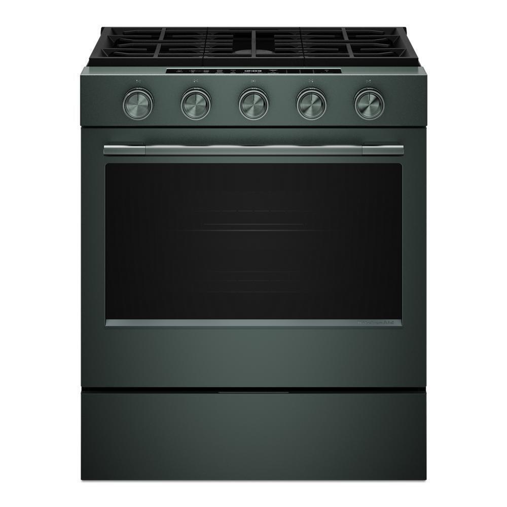 Kitchenaid KSGS530SJP 5.0 Cu. Ft. Smart Slide-in Gas Range with Convection Cooking Modes and 2-in-1 Burner