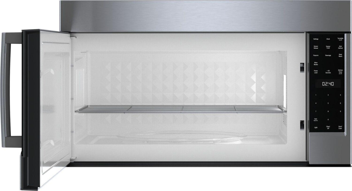 Bosch HMV5053U 500 Series, Over-The-Range Microwave, 30'', Door Hinge: left, Stainless steel