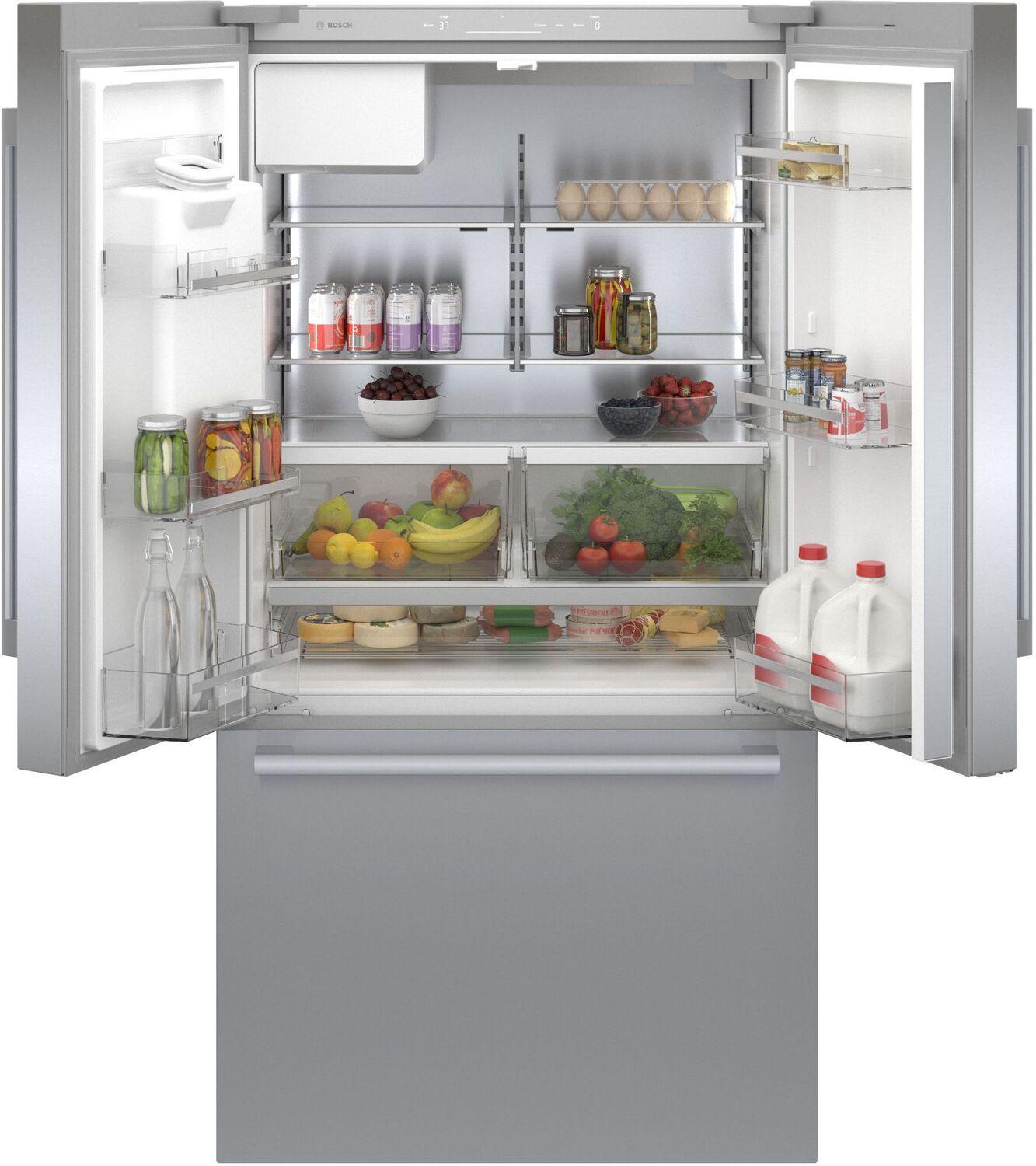 Bosch B36CD50SNS 500 Series French Door Bottom Mount Refrigerator 36" Stainless steel (with anti-fingerprint), Total No Frost