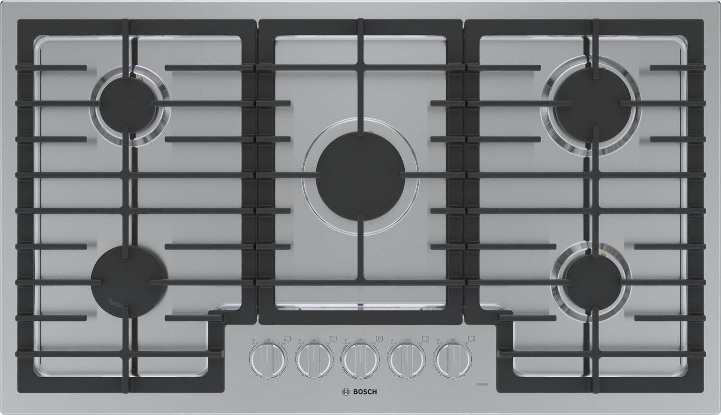 Bosch NGM5659UC 500 Series, Gas hob, 36'', Stainless steel