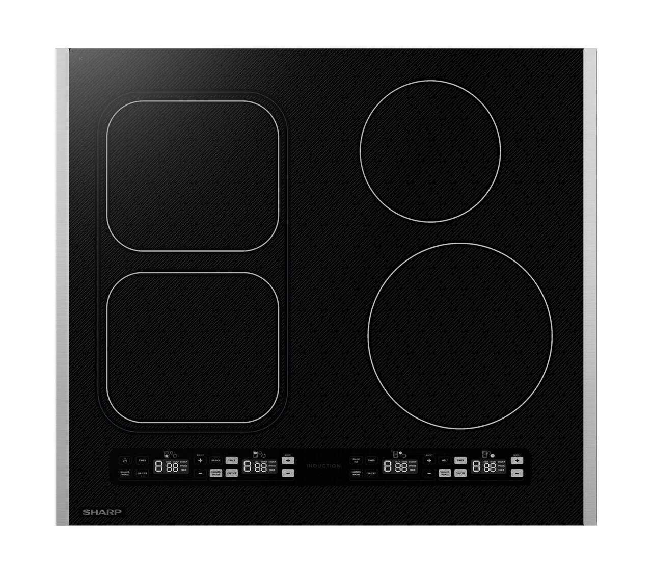 SCH2443GB Sharp 24 in. Induction Cooktop with Side Accessories