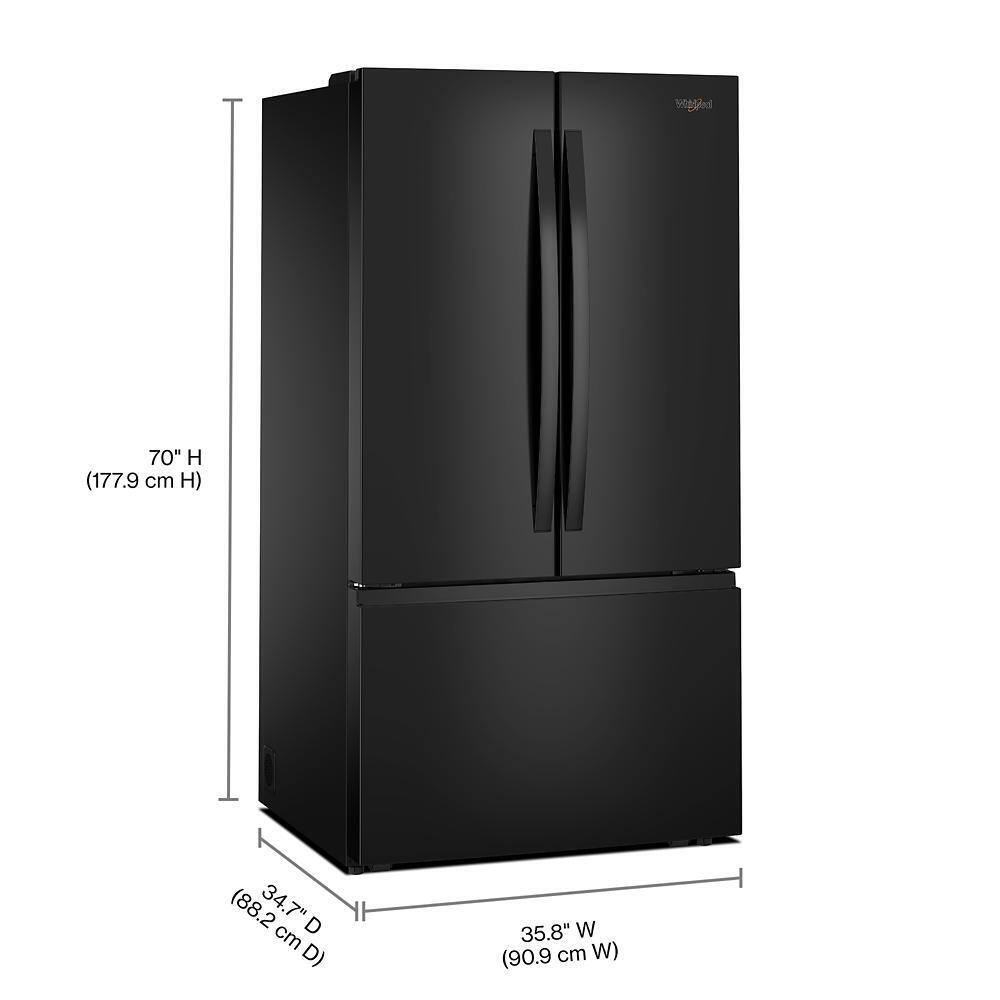 Whirlpool WRFF3336SB 36-Inch French Door Refrigerator with Interior Water Dispenser - 31 cu. ft.