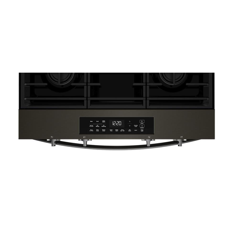 Whirlpool WSGS4530TV 30-inch Gas Smart Range with Air Cooking Technology and Steam Clean