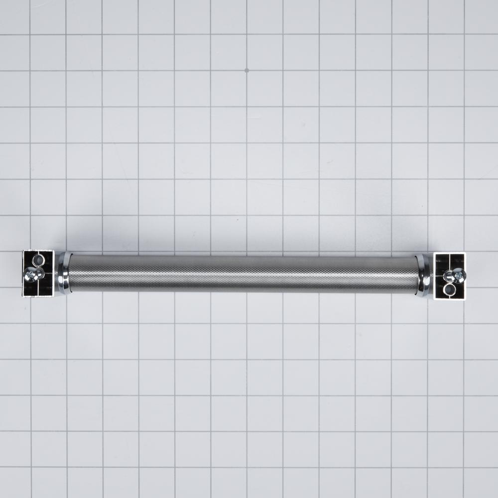 Kitchenaid W10893500 Panel-Ready Compactor Handle Kit - Stainless Steel with Textured Straight Bar and Red Medallion Ends for KitchenAid Model KTTS505EPA (Includes Hardware)