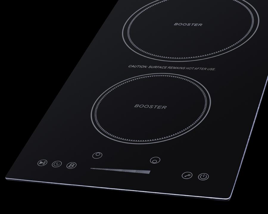 Summit SINCH230V2B 12" Wide 208-240v 2-zone Induction Cooktop With Safety Shutoff